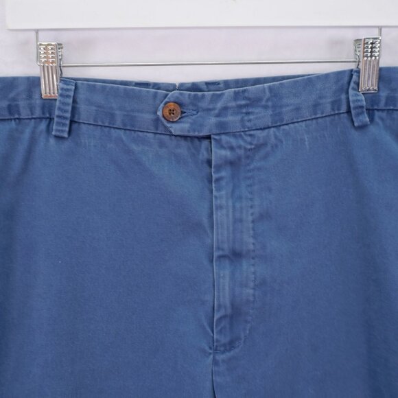DAMAGED Orvis Blue Chino Shorts Pima Cotton 42 / 8.5 High Rise‎ - Picture 2 of 9